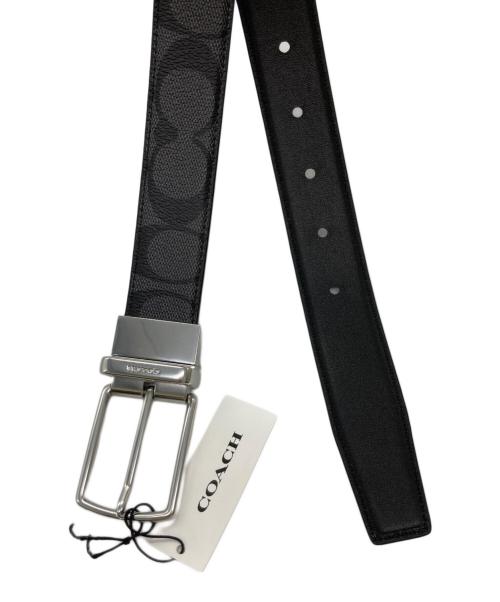 COACH（コーチ）COACH (コーチ) ハーネス バックル カット トゥ サイズ リバーシブル ベルト ブラック 未使用品の古着・服飾アイテム