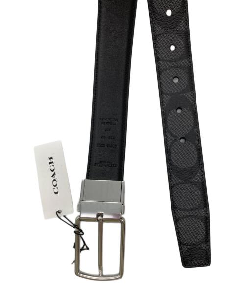 COACH（コーチ）COACH (コーチ) ハーネス バックル カット トゥ サイズ リバーシブル ベルト ブラック 未使用品の古着・服飾アイテム