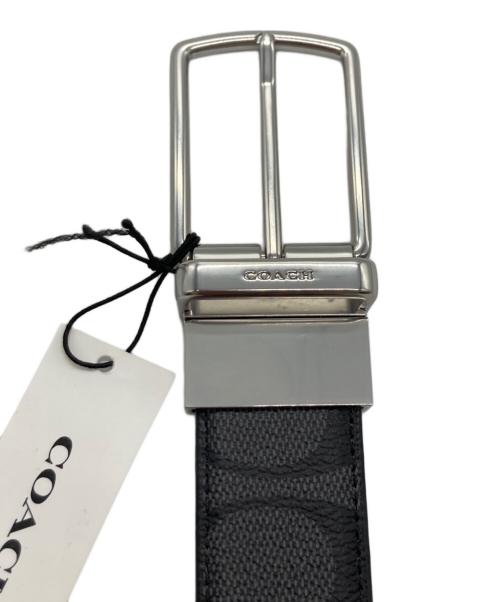 COACH（コーチ）COACH (コーチ) ハーネス バックル カット トゥ サイズ リバーシブル ベルト ブラック 未使用品の古着・服飾アイテム