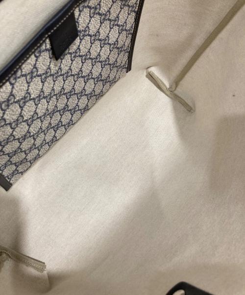 GUCCI（グッチ）GUCCI (グッチ) シェリーラインPVCトートバッグ ネイビーの古着・服飾アイテム