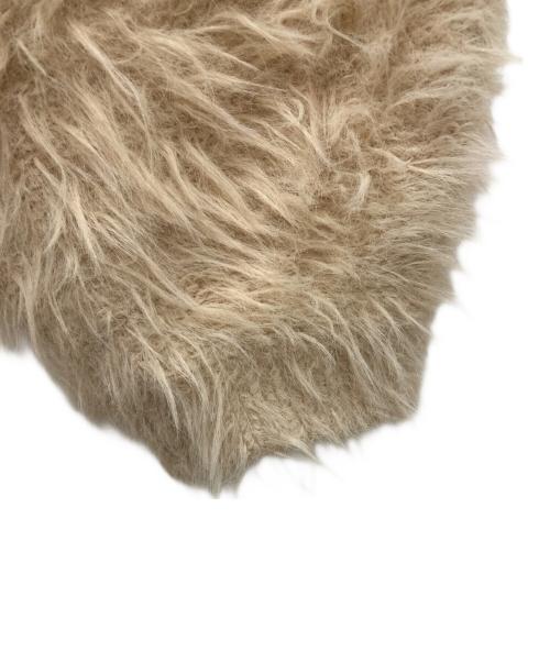 Noble（ノーブル）Noble (ノーブル) シアーコンビ フェザーニット ベージュ サイズ:FREEの古着・服飾アイテム