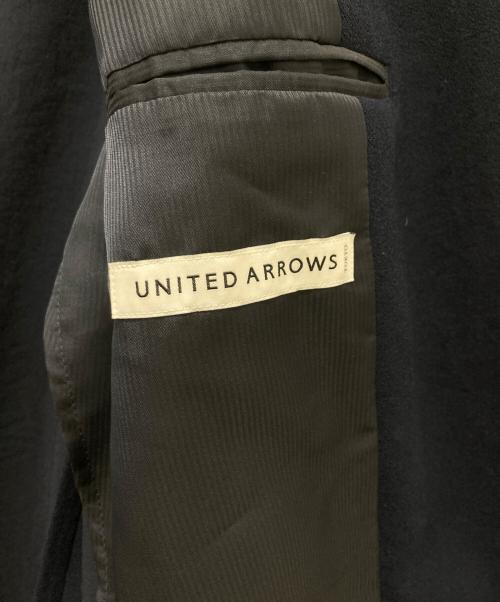 UNITED ARROWS（ユナイテッドアローズ）UNITED ARROWS (ユナイテッドアローズ) オーディナリー ポリエステル/クレープ 4ボタン ダブルジャケット ― ネイビー サイズ:Mの古着・服飾アイテム