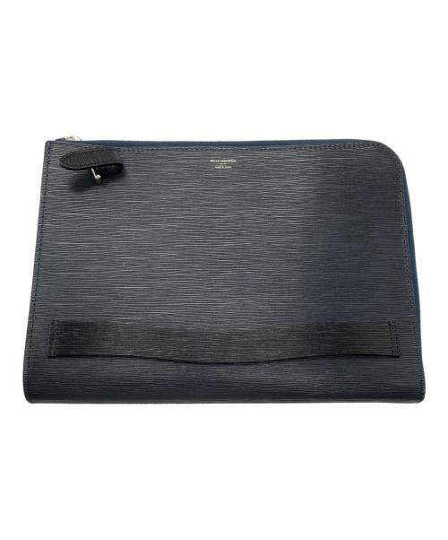 PELLE MORBIDA（ペッレモルビダ）PELLE MORBIDA (ペッレモルビダ) クラッチバッグ ネイビーの古着・服飾アイテム