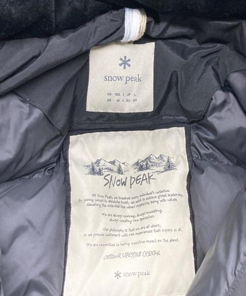 Snow peak（スノーピーク）Snow peak (スノーピーク) ダウンジャケット ブラック サイズ:Lの古着・服飾アイテム