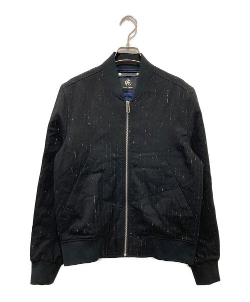 PS Paul Smith（ＰＳポールスミス）PS Paul Smith (ＰＳポールスミス) ストライプブルゾン ブラック サイズ:Mの古着・服飾アイテム
