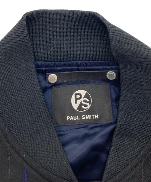 PS Paul Smith（ＰＳポールスミス）PS Paul Smith (ＰＳポールスミス) ストライプブルゾン ブラック サイズ:Mの古着・服飾アイテム
