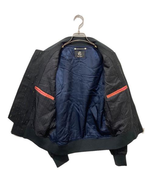 PS Paul Smith（ＰＳポールスミス）PS Paul Smith (ＰＳポールスミス) ストライプブルゾン ブラック サイズ:Mの古着・服飾アイテム