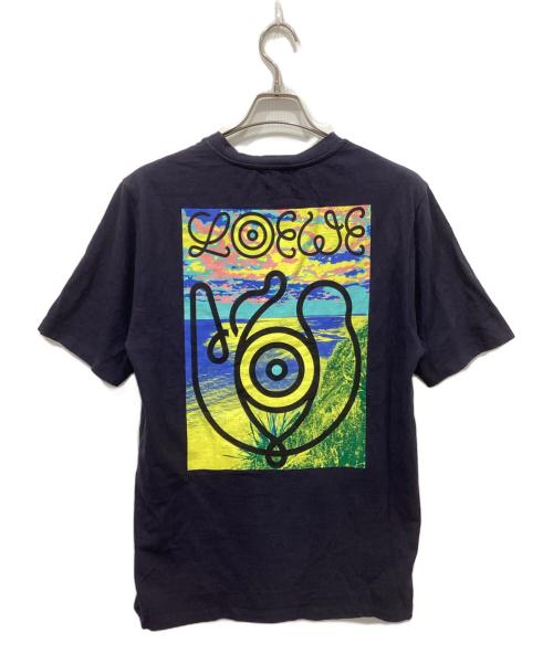 LOEWE（ロエベ）LOEWE (ロエベ) EYE NATURE PRINTED T-SHIRT ネイビー サイズ:Mの古着・服飾アイテム