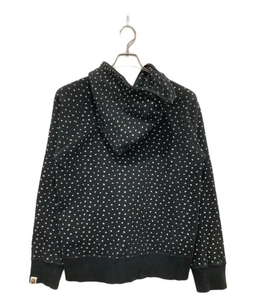 A BATHING APE（ア ベイシング エイプ）A BATHING APE (ア ベイシング エイプ) スター柄ジップパーカー ブラック サイズ:Mの古着・服飾アイテム