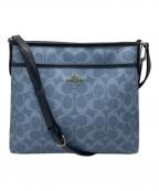 COACHコーチ）の古着「ショルダーバッグ」｜ブルー×ネイビー