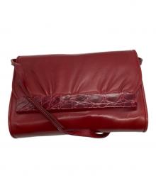 GUCCI（グッチ）の古着「ショルダーバッグ / レザーショルダーバッグ」｜レッド