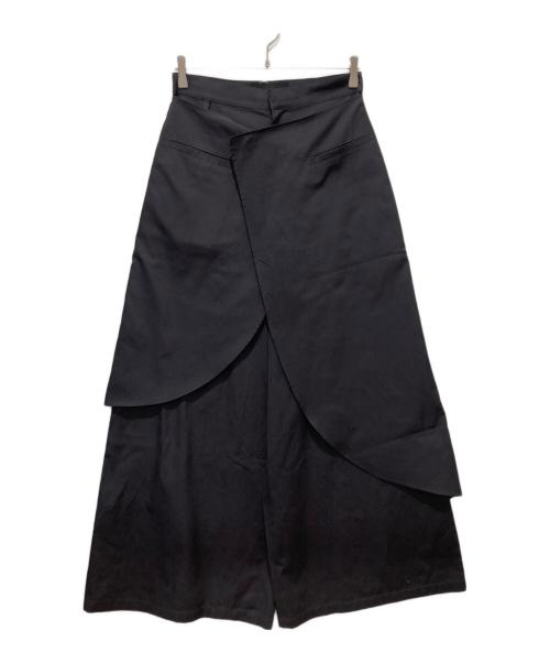 TREEMINGBIRD（トリミングバード）TREEMINGBIRD (トリミングバード) Wrap Double-layered Pants / ラップ ダブル レイヤード パンツ ブラック サイズ:2の古着・服飾アイテム