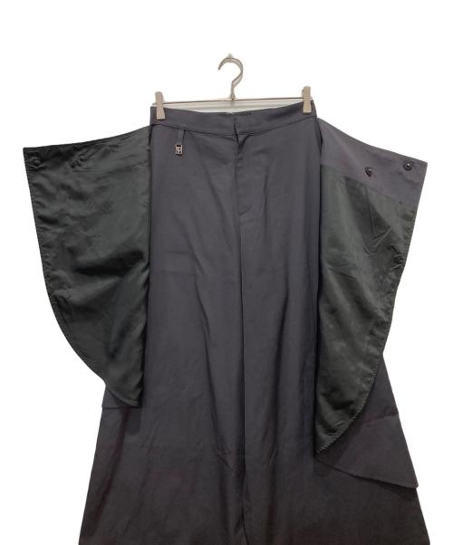 TREEMINGBIRD（トリミングバード）TREEMINGBIRD (トリミングバード) Wrap Double-layered Pants / ラップ ダブル レイヤード パンツ ブラック サイズ:2の古着・服飾アイテム