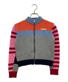 MARNI（マルニ）の古着「カシミアブレンドワンポイントブランドロゴジップアップニット」｜マルチカラー