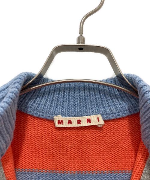 MARNI（マルニ）MARNI (マルニ) カシミアブレンドワンポイントブランドロゴジップアップニット マルチカラー サイズ:10の古着・服飾アイテム