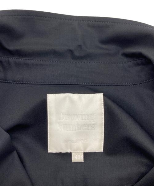 Drawing Numbers（ドローイングナンバーズ）Drawing Numbers (ドローイングナンバーズ) ウーステッドスタンダードシャツ ブラック サイズ:40の古着・服飾アイテム