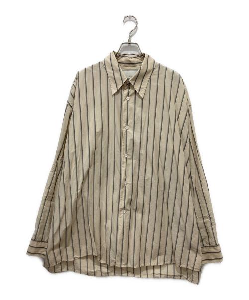 STUDIO NICHOLSON（スタジオ ニコルソン）STUDIO NICHOLSON (スタジオ ニコルソン) ストライプシャツ ベージュ サイズ:Mの古着・服飾アイテム