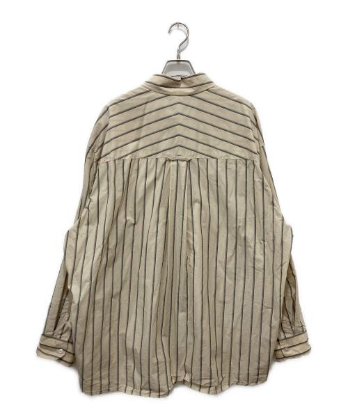 STUDIO NICHOLSON（スタジオ ニコルソン）STUDIO NICHOLSON (スタジオ ニコルソン) ストライプシャツ ベージュ サイズ:Mの古着・服飾アイテム