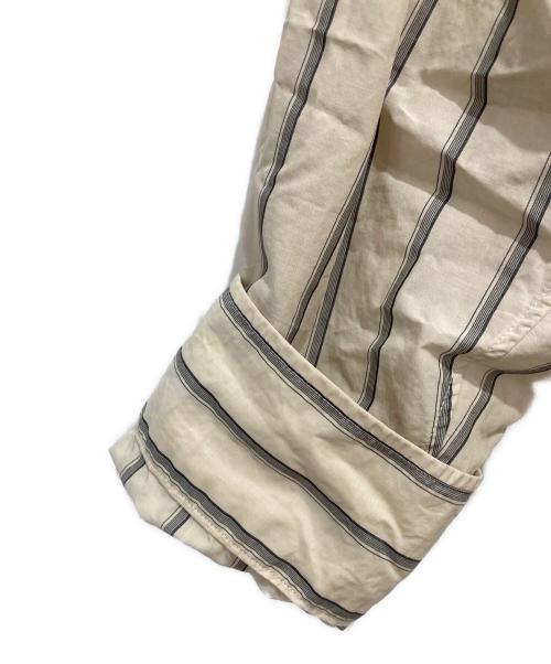 STUDIO NICHOLSON（スタジオ ニコルソン）STUDIO NICHOLSON (スタジオ ニコルソン) ストライプシャツ ベージュ サイズ:Mの古着・服飾アイテム