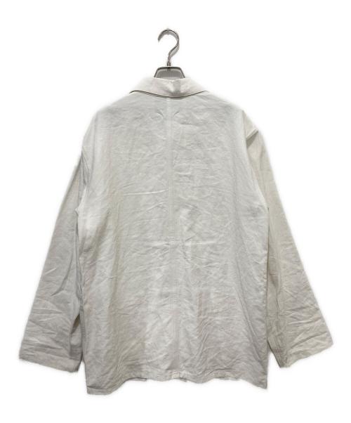 WARDER（ワーダー）WARDER (ワーダー) LINEN PIGMENT CHINESE JACKET ホワイト サイズ:Lの古着・服飾アイテム