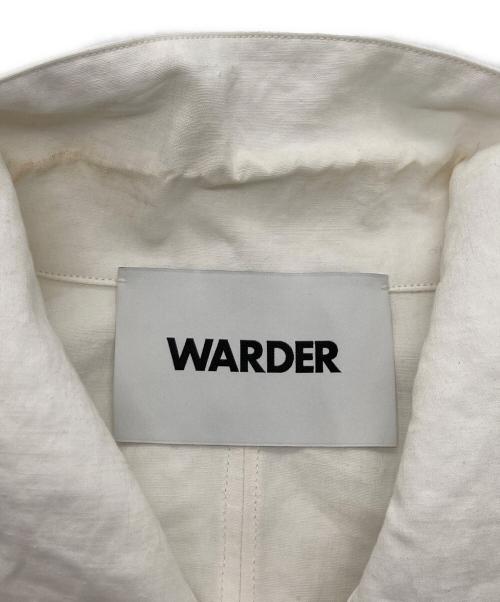 WARDER（ワーダー）WARDER (ワーダー) LINEN PIGMENT CHINESE JACKET ホワイト サイズ:Lの古着・服飾アイテム