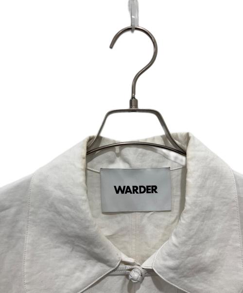 WARDER（ワーダー）WARDER (ワーダー) LINEN PIGMENT CHINESE JACKET ホワイト サイズ:Lの古着・服飾アイテム