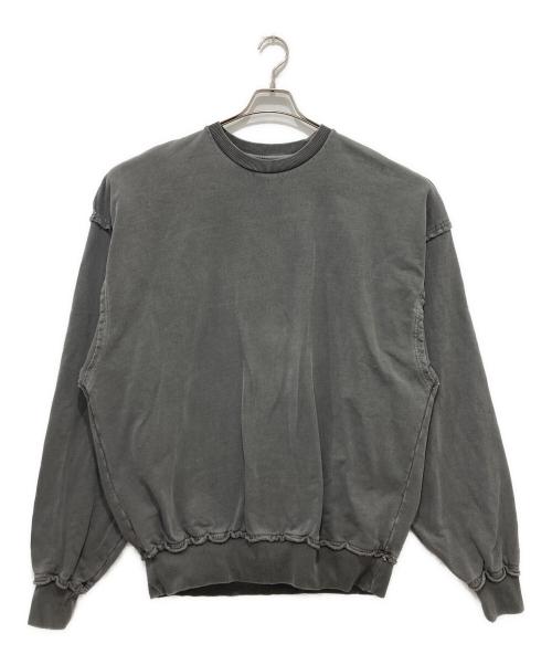 rin（リン）RIN (リン) クルーネックピグメントスウェット グレー サイズ:Mの古着・服飾アイテム