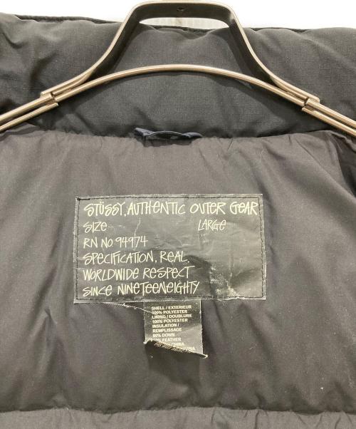 stussy（ステューシー）stussy (ステューシー) ワールドタグ ダウンベスト / OLD STUSSY ダウンベスト ブラック サイズ:Lの古着・服飾アイテム