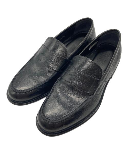 kenford（ケンフォード）kenford (ケンフォード) BEAUTY&YOUTH (ビューティーアンドユース) 別注ペイズリー ローファー ブラック サイズ:25ｃｍの古着・服飾アイテム