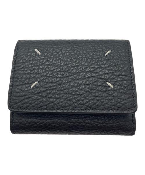 Maison Margiela（メゾンマルジェラ）Maison Margiela (メゾンマルジェラ) 4ステッチ 三つ折り ウォレット ブラックの古着・服飾アイテム