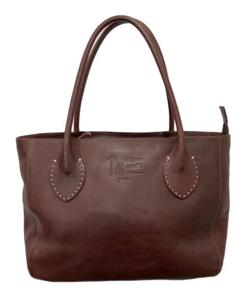 genten（ゲンテン）genten (ゲンテン) レザートートバッグ ブラウンの古着・服飾アイテム