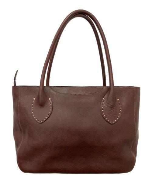 genten（ゲンテン）genten (ゲンテン) レザートートバッグ ブラウンの古着・服飾アイテム