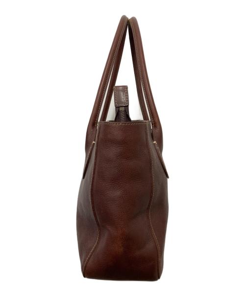 genten（ゲンテン）genten (ゲンテン) レザートートバッグ ブラウンの古着・服飾アイテム