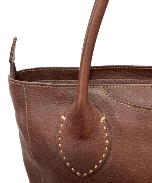 genten（ゲンテン）genten (ゲンテン) レザートートバッグ ブラウンの古着・服飾アイテム