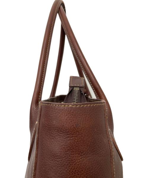 genten（ゲンテン）genten (ゲンテン) レザートートバッグ ブラウンの古着・服飾アイテム