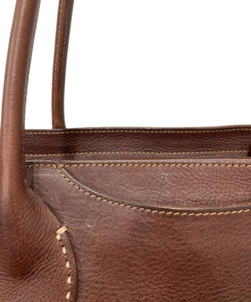 genten（ゲンテン）genten (ゲンテン) レザートートバッグ ブラウンの古着・服飾アイテム