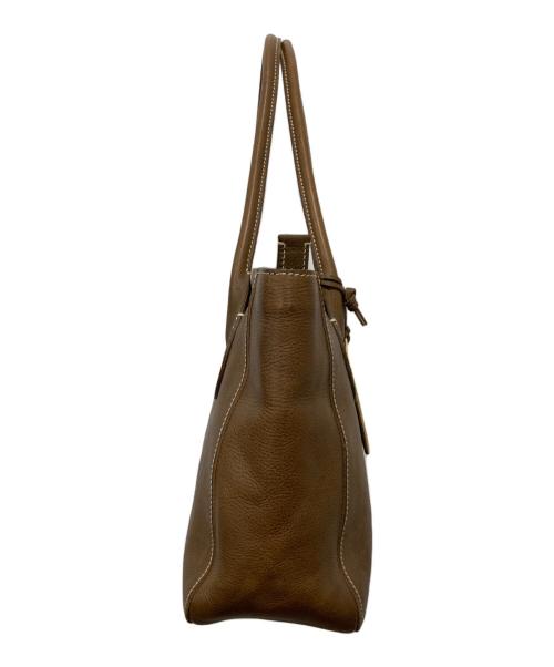 genten（ゲンテン）genten (ゲンテン) レザートートバッグ ブラウンの古着・服飾アイテム