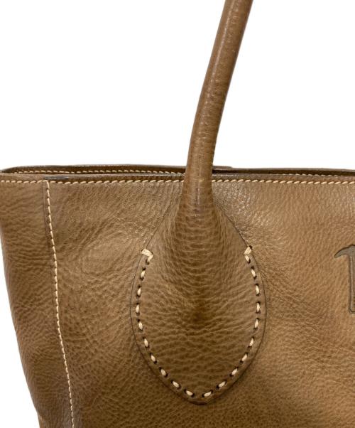 genten（ゲンテン）genten (ゲンテン) レザートートバッグ ブラウンの古着・服飾アイテム