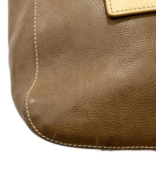 genten（ゲンテン）genten (ゲンテン) レザートートバッグ ブラウンの古着・服飾アイテム