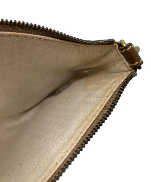 genten（ゲンテン）genten (ゲンテン) レザートートバッグ ブラウンの古着・服飾アイテム