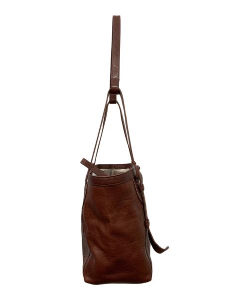 genten（ゲンテン）genten (ゲンテン) レザートートバッグ ブラウンの古着・服飾アイテム