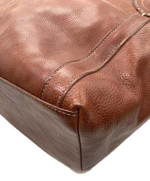 genten（ゲンテン）genten (ゲンテン) レザートートバッグ ブラウンの古着・服飾アイテム