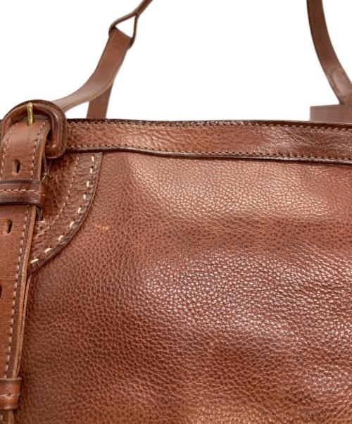 genten（ゲンテン）genten (ゲンテン) レザートートバッグ ブラウンの古着・服飾アイテム