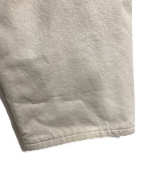 L.L.Bean（エルエルビーン）L.L.Bean (エルエルビーン) レザー切替カバーオール ホワイト×ブラウン サイズ:XLの古着・服飾アイテム