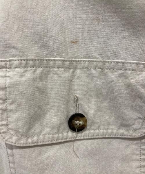 L.L.Bean（エルエルビーン）L.L.Bean (エルエルビーン) レザー切替カバーオール ホワイト×ブラウン サイズ:XLの古着・服飾アイテム