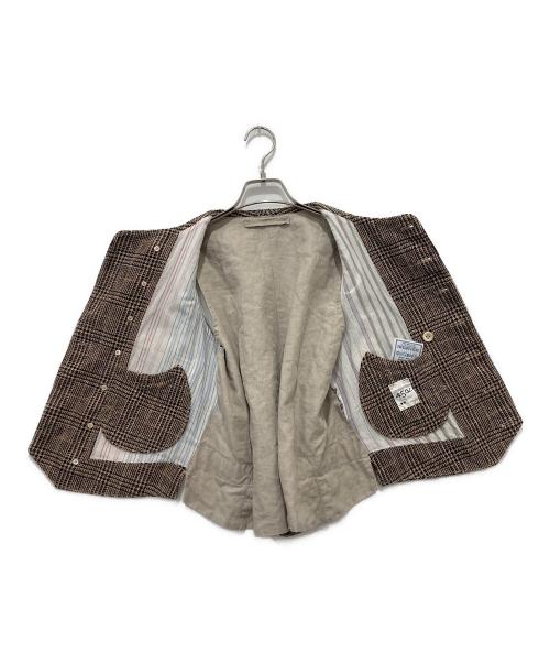 45R（フォーティファイブ・アール）45R (フォーティファイブ・アール) 綿麻ツイードのダブルベスト ブラウン サイズ:2の古着・服飾アイテム