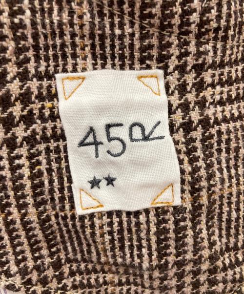 45R（フォーティファイブ・アール）45R (フォーティファイブ・アール) 綿麻ツイードのダブルベスト ブラウン サイズ:2の古着・服飾アイテム