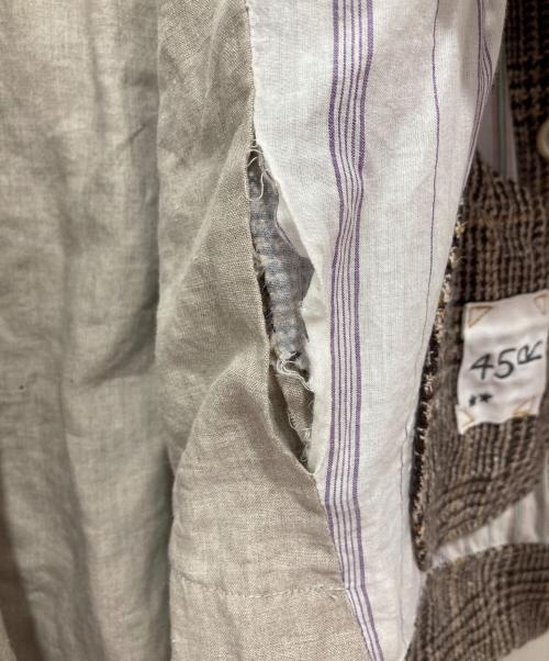 45R（フォーティファイブ・アール）45R (フォーティファイブ・アール) 綿麻ツイードのダブルベスト ブラウン サイズ:2の古着・服飾アイテム