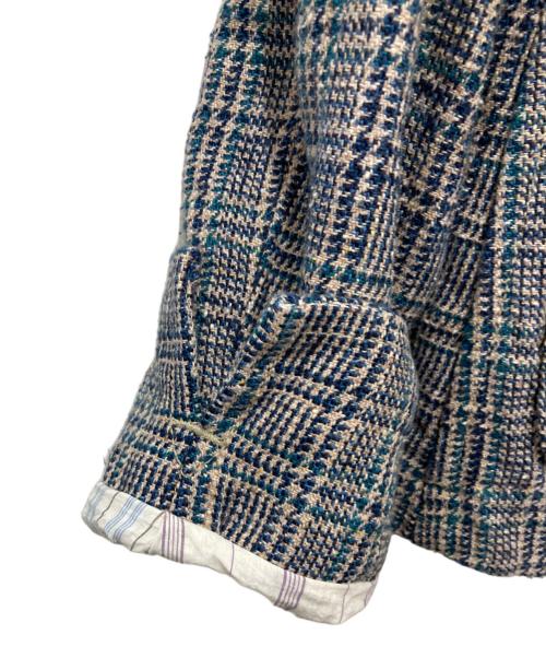 45R（フォーティファイブ・アール）45R (フォーティファイブ・アール) 綿麻ツイードのアニーシングルジャケット ネイビー サイズ:2の古着・服飾アイテム