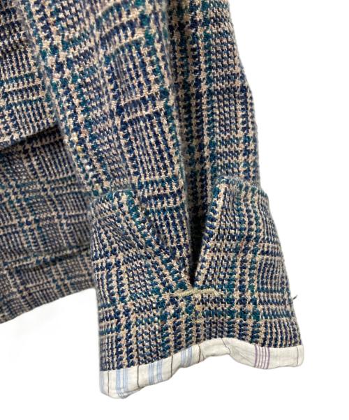 45R（フォーティファイブ・アール）45R (フォーティファイブ・アール) 綿麻ツイードのアニーシングルジャケット ネイビー サイズ:2の古着・服飾アイテム